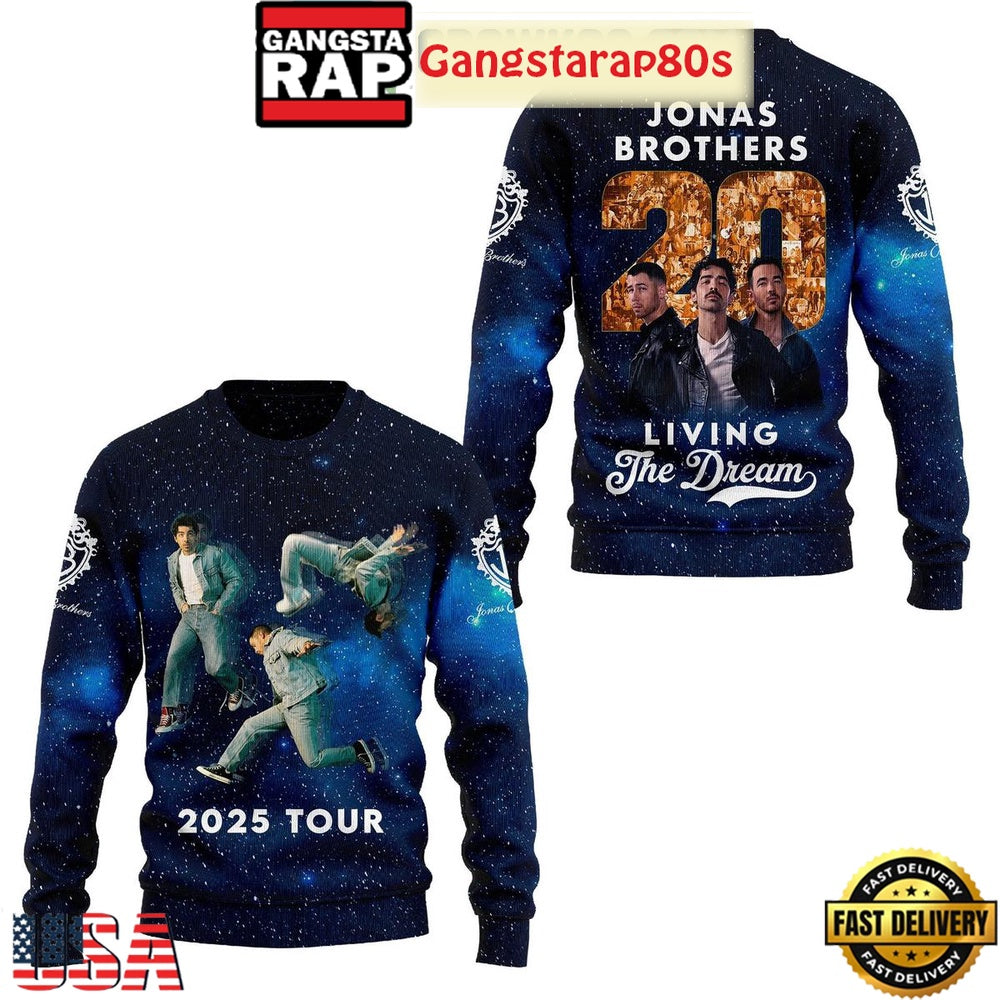Jonas Brothers Living The Dream Tour 20 Years Special Hoodie