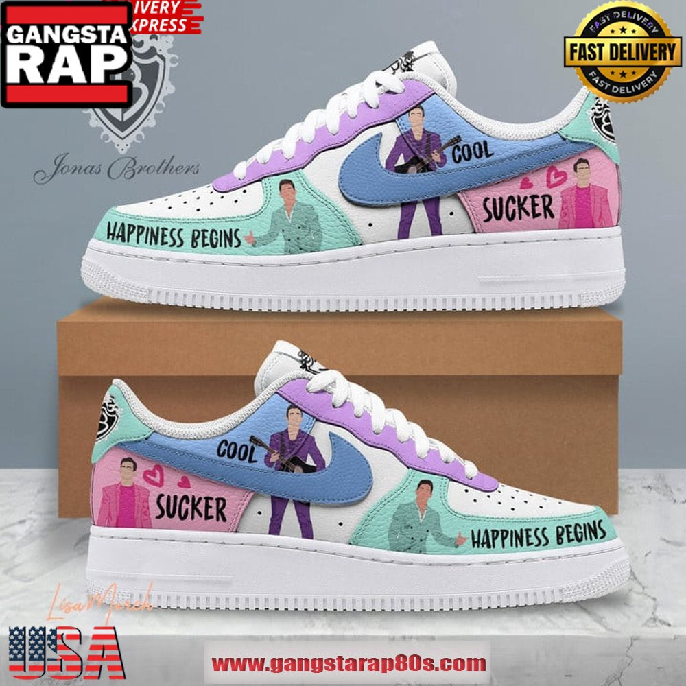 Jonas Brothers Pop Band Limited Air Force 1 Running Sneakers Shoes
