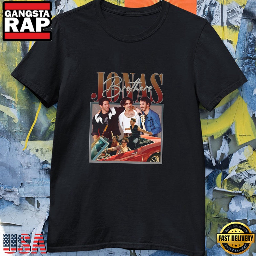 Jonas Brothers Retro Concert 2025 Black Tour Shirt
