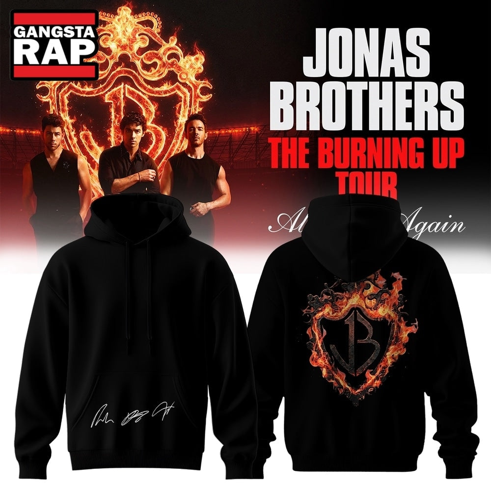 Jonas Brothers The Burning Up Tour 2026 New Design Hoodie T-Shirt