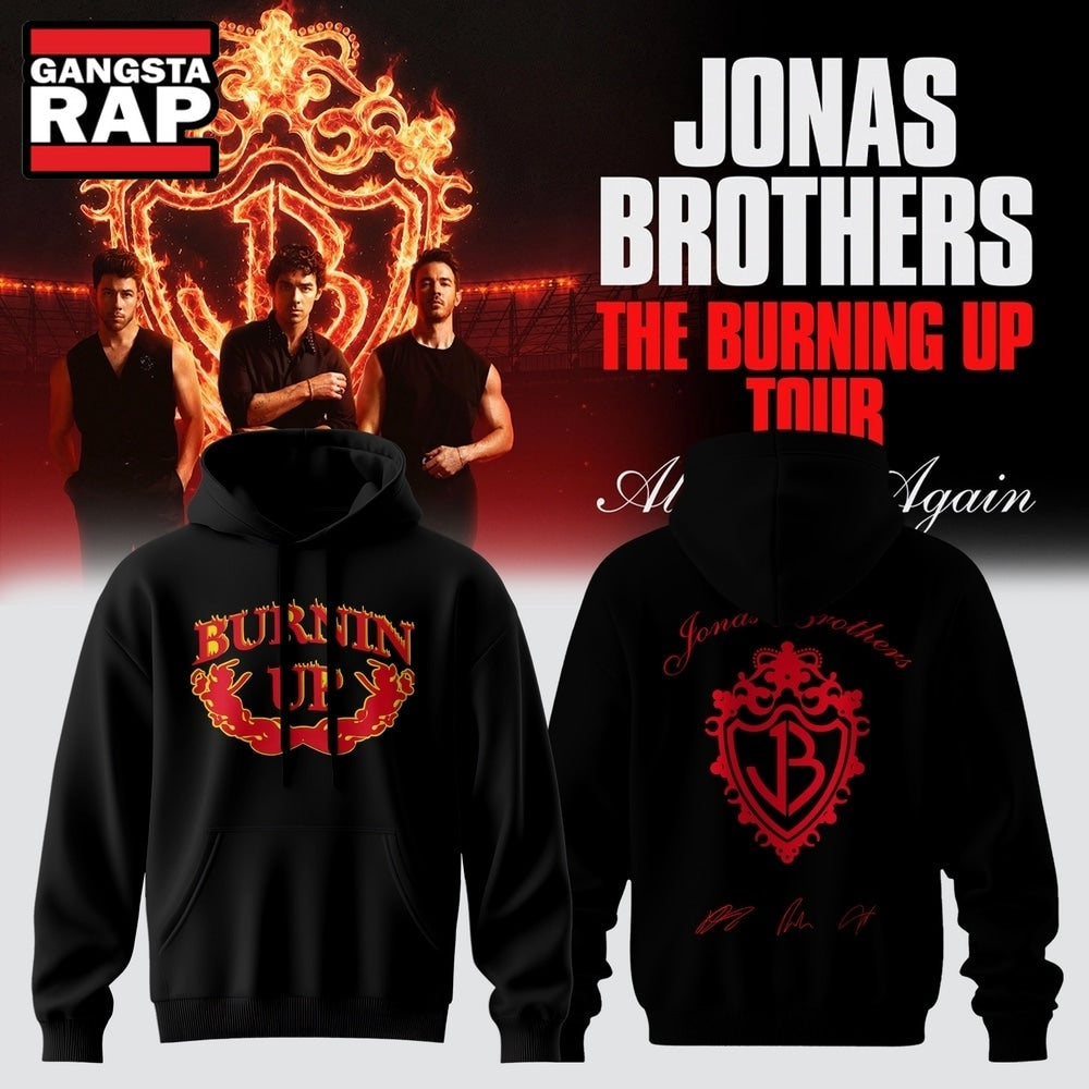 Jonas Brothers The Burning Up Tour 2026 Signature 3D Hoodie T-Shirt