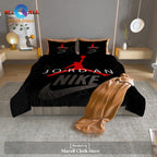 Jordan Nike Red Trending Style Bedding Sets, Bedroom Sets LIMITED EDITION