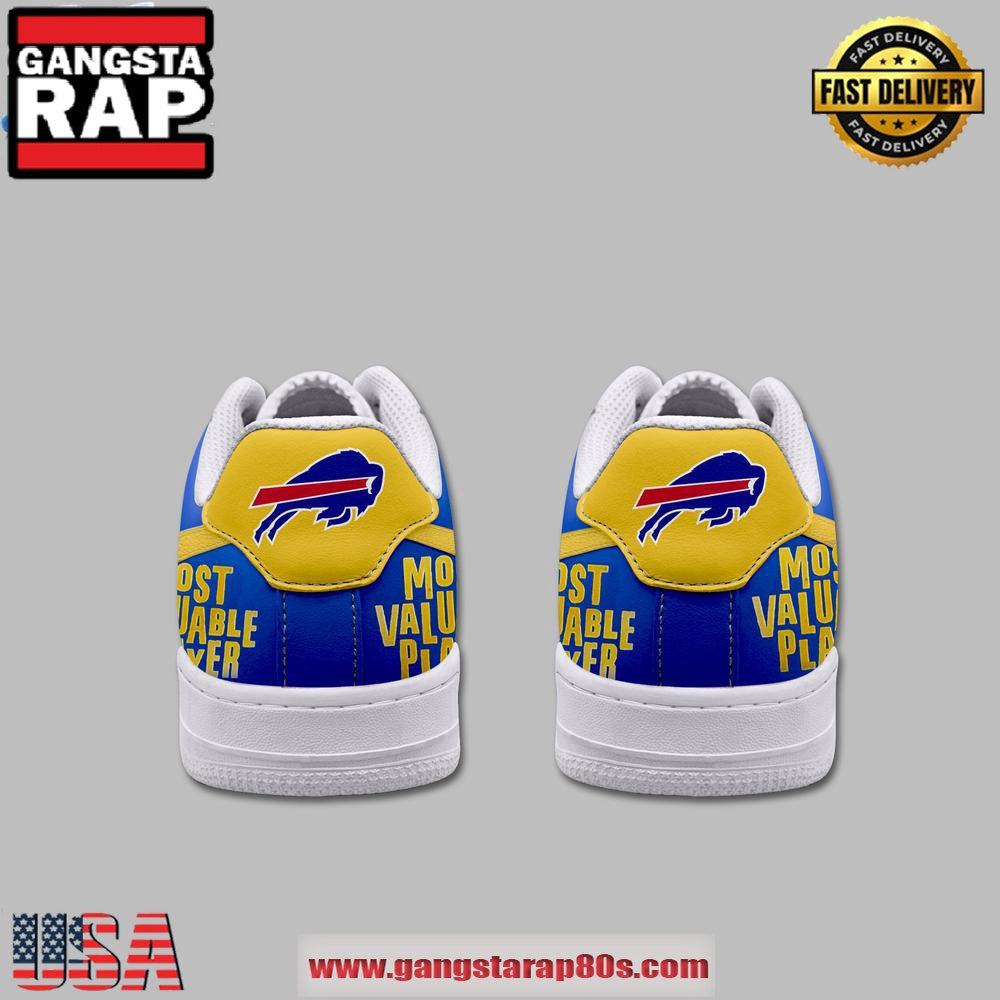Josh Allen NFL Bills MVP Limited Edition Air Force 1 Running Sneakers Shoes