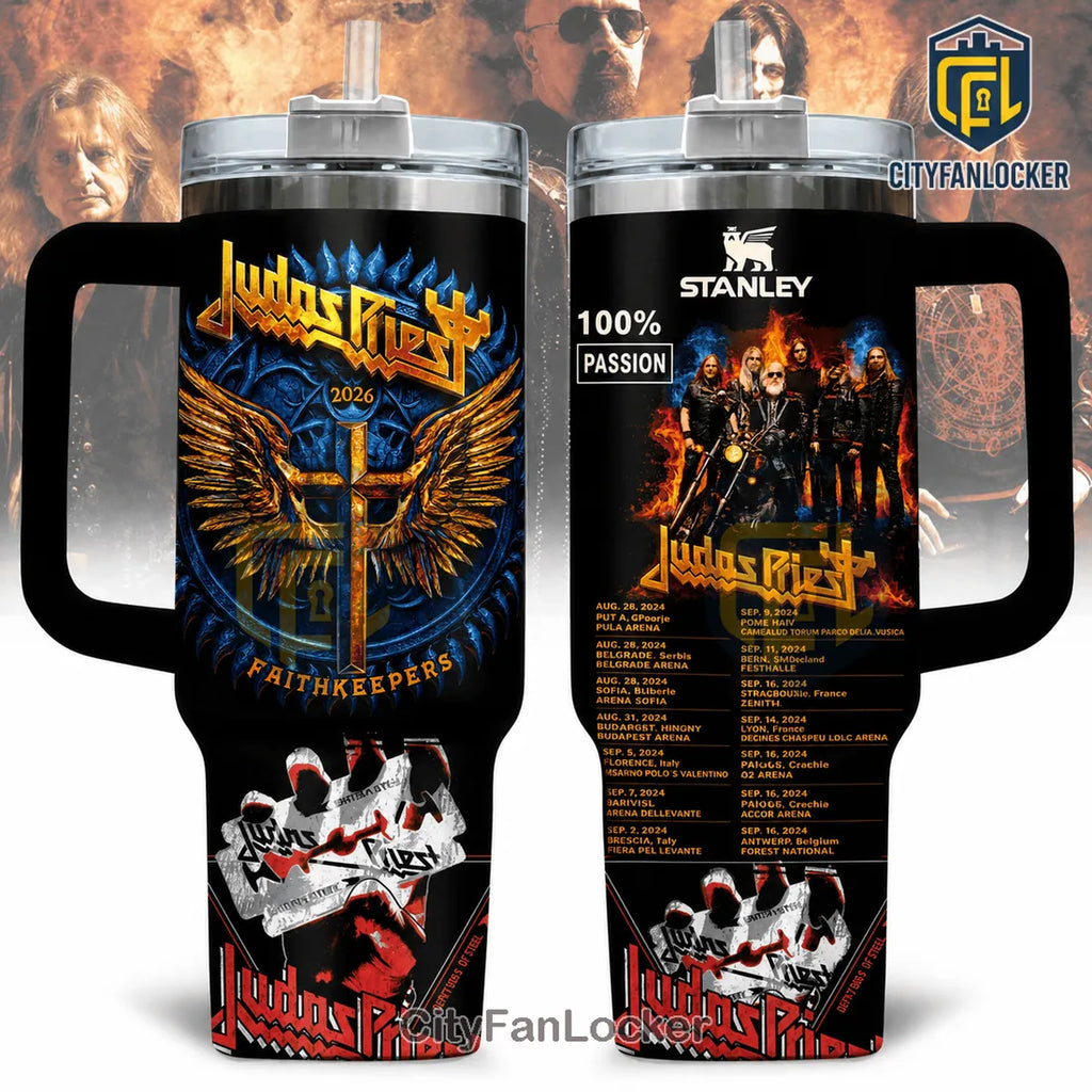 Judas Priest 2026 Faithkeepers Limited Edition 40oz Tumbler with Handle