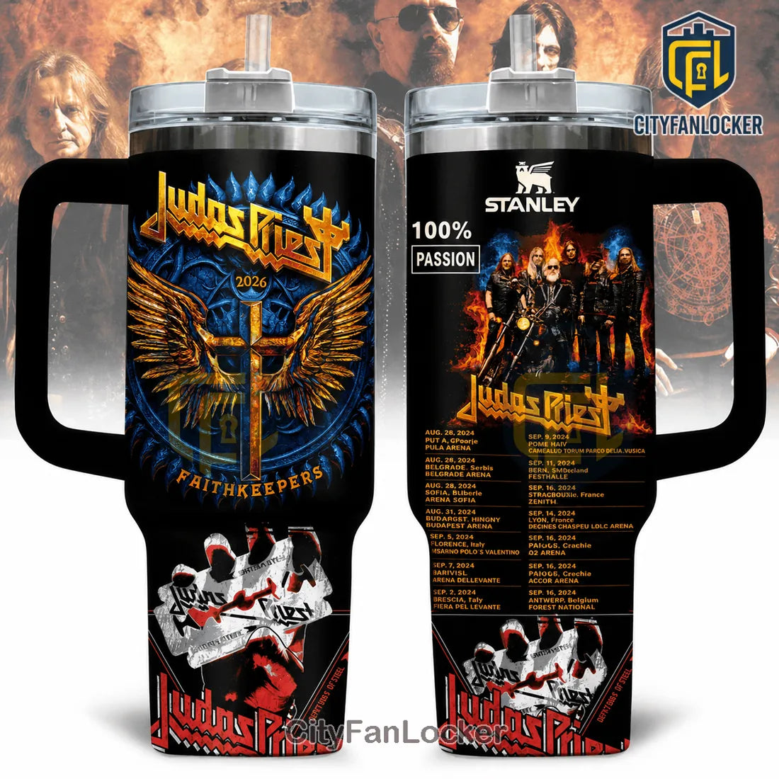 Judas Priest 2026 Faithkeepers Limited Edition 40oz Tumbler with Handle