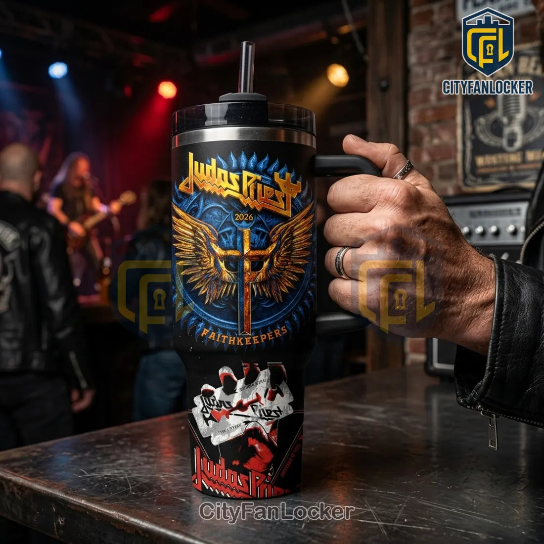 Judas Priest 2026 Faithkeepers Limited Edition 40oz Tumbler with Handle