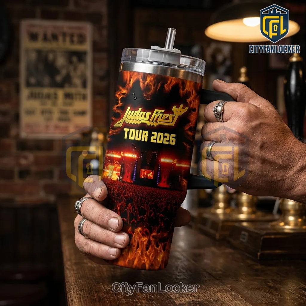 Judas Priest 2026 Limited Edition Concert Tour Flame 40oz Tumbler
