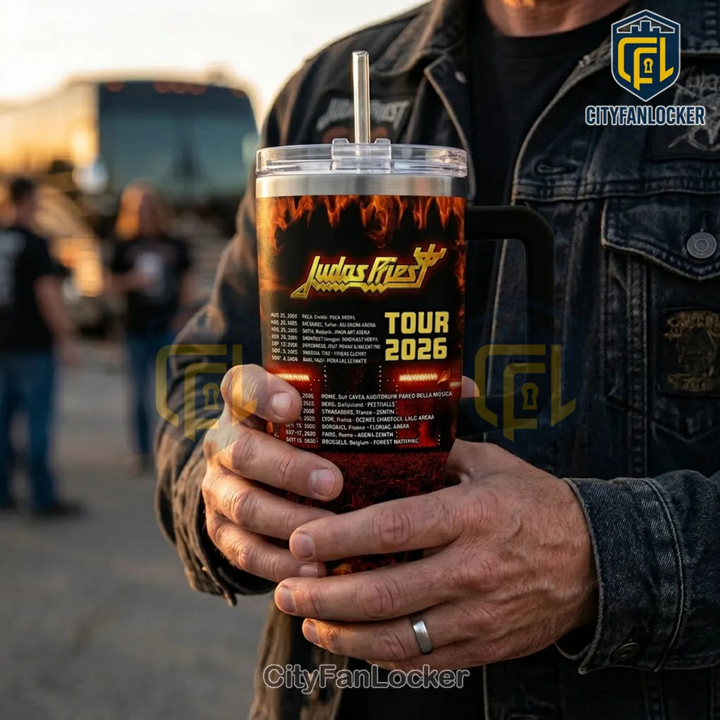 Judas Priest 2026 Limited Edition Concert Tour Flame 40oz Tumbler