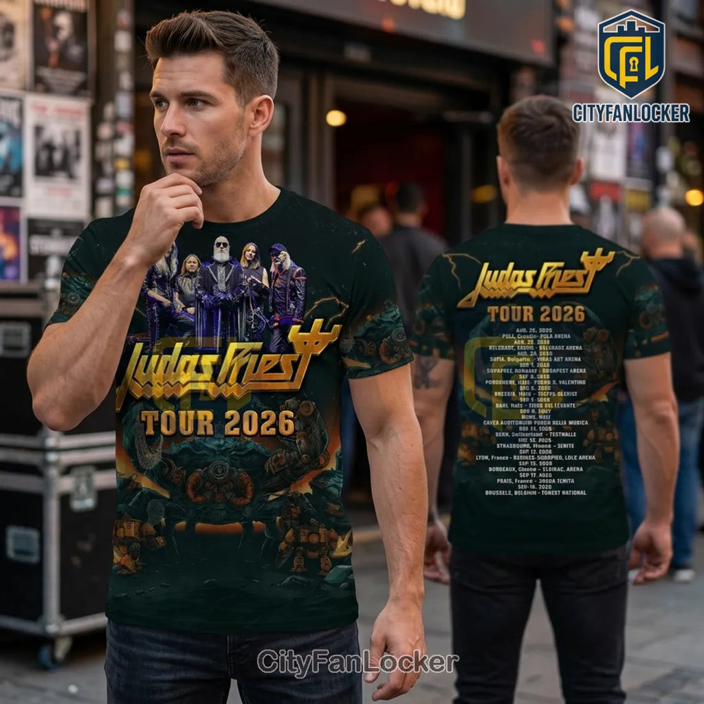 Judas Priest Tour 2026 Heavy Metal Band T-Shirt