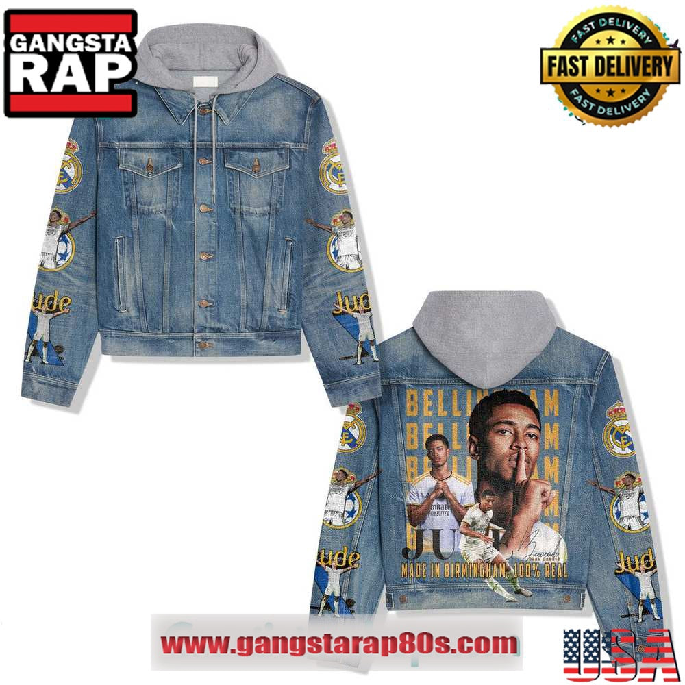 Jude Bellingham Real Madrid Hooded Limited Edition Denim Jacket
