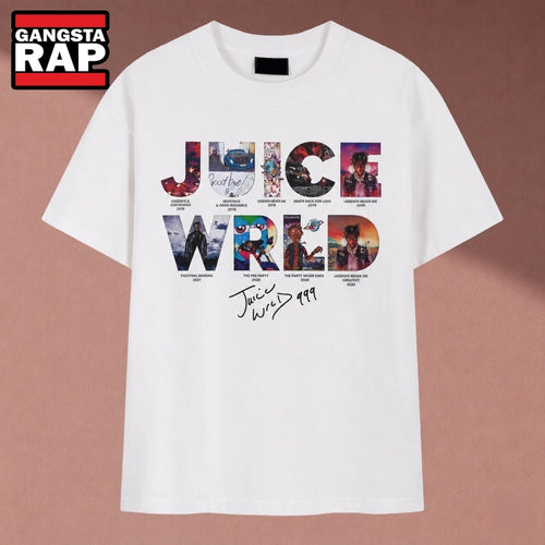 Juice WRLD Albums Graphic Signature 999 Tribute T Shirt, Music 2D Shirt