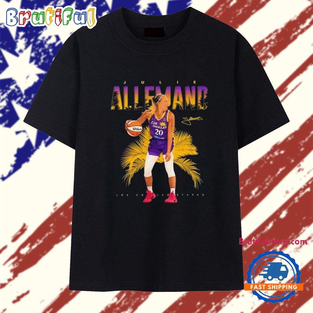 Julie Allemand signature Los Angeles Sparks T Shirt