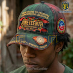 Juneteenth Freedom Day 1865 Distressed Baseball Cap