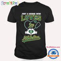 Just a Nurse Who Loves Oakland Athletics Heart Hand T Shirt