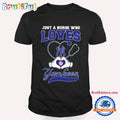 Just a Nurse Who Loves Yankees Heart Hand T Shirt