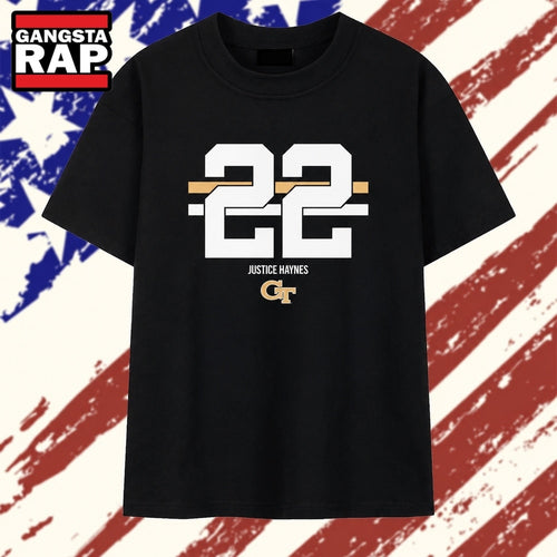 Justice Haynes Georgia Tech Yellow Jackets number 22 T Shirt , Vintage Trending Shirt