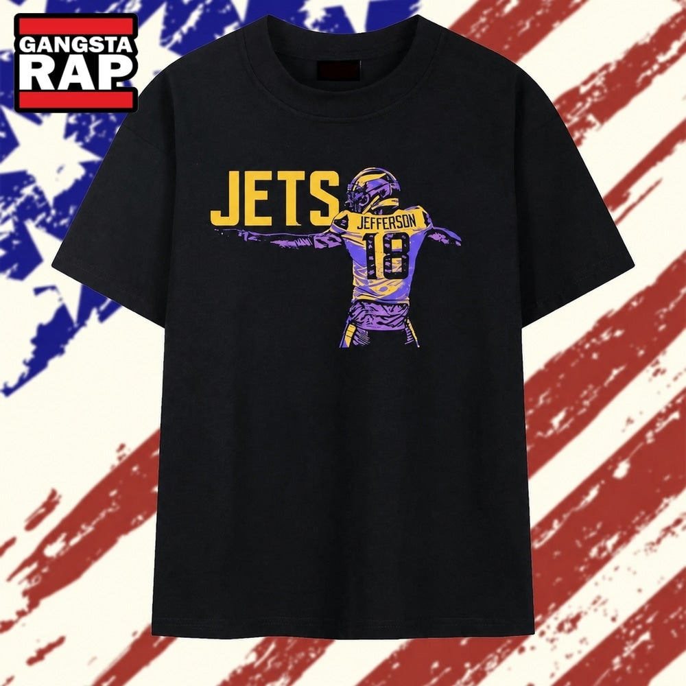 Justin Jefferson 18 Minnesota Vikings Jets T Shirt