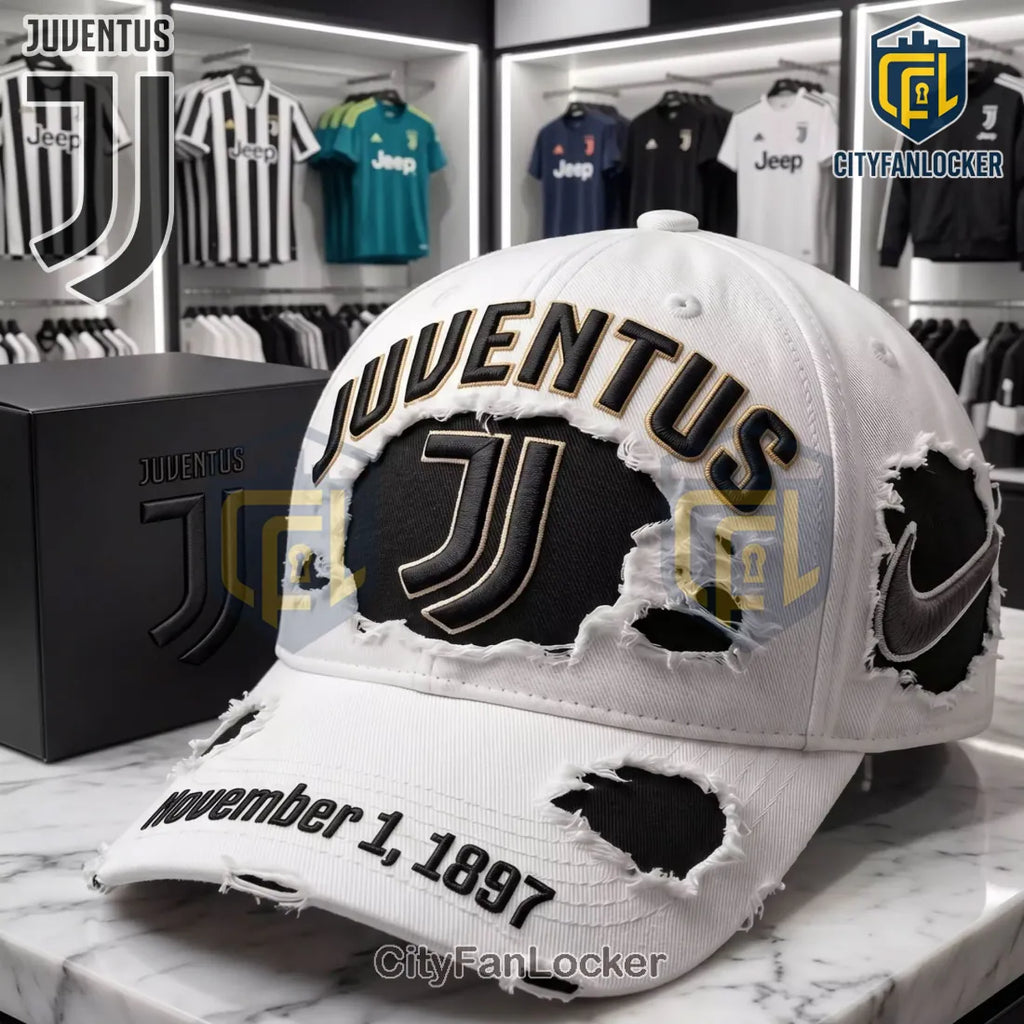 Juventus Distressed White Baseball Cap