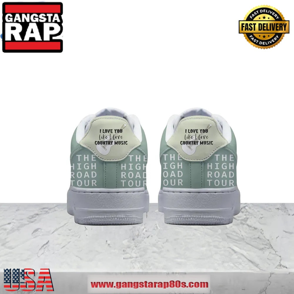 Kane Brown The High Road Tour Air Force 1 Running Sneakers Shoes