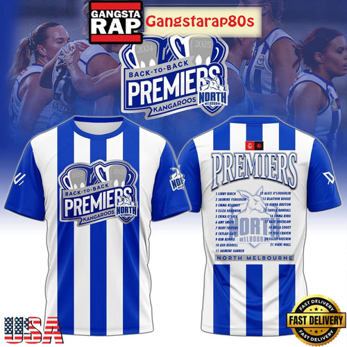 Kangaroos 2025 AFLW Premiers T Shirt