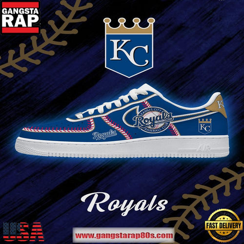 Kansas City Baseball Limited Edition Nike Air Force 1 Sneakers Shoes