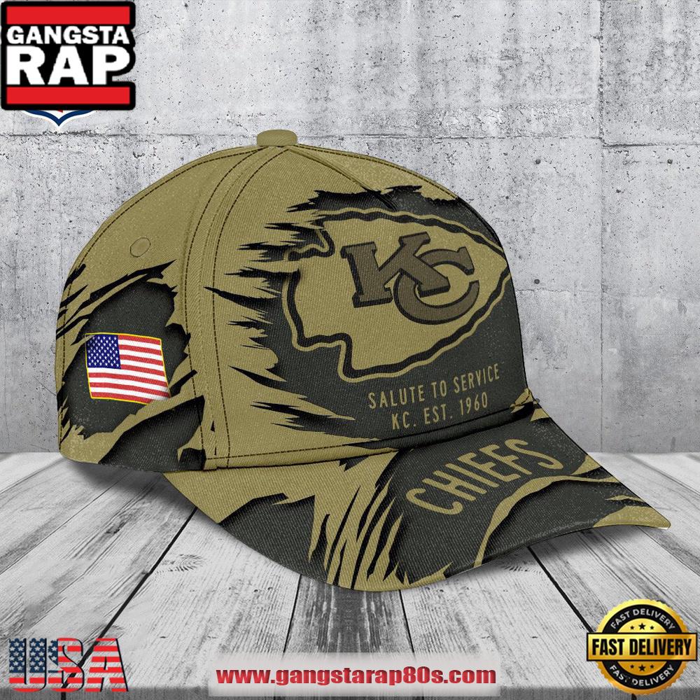 NFL Kansas City Chiefs Salute to Service 2025 New Cap Hats