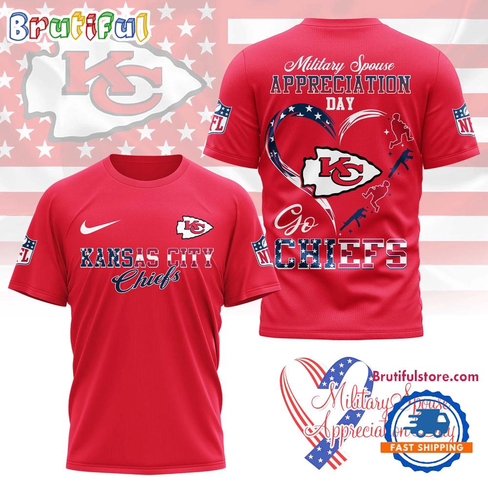 Kansas City Chiefs 2026 NFL Military Spouse Appreciation Day 3D Shirt