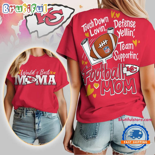 Kansas City Chiefs 2026 NFL Mother Day Football Mama All Over Print T Shirt