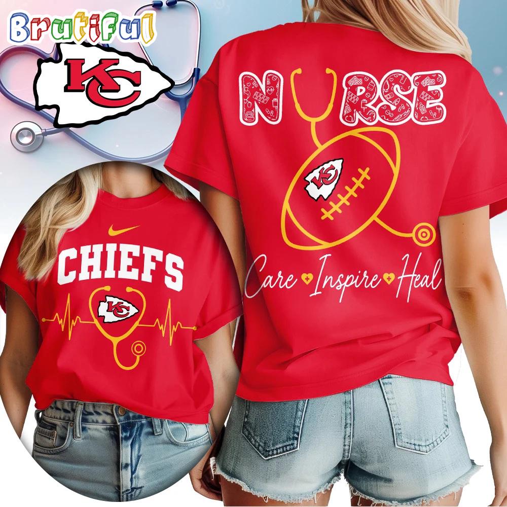 Kansas City Chiefs 2026 NFL Nurse Care Inspire Heal Unisex 3D Shirt