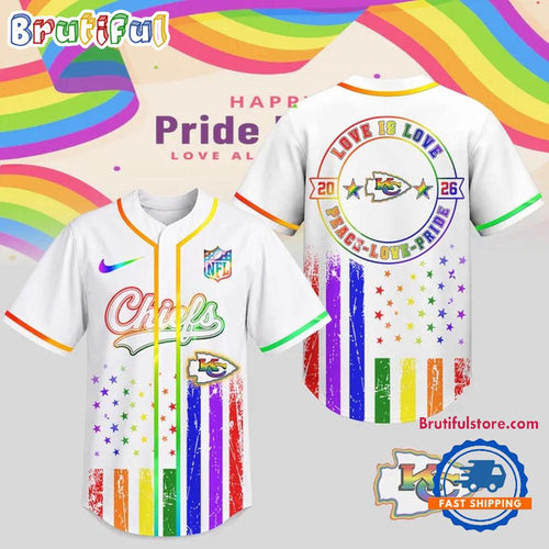 Kansas City Chiefs 2026 NFL Pride Love Limited Edition Baseball Jersey