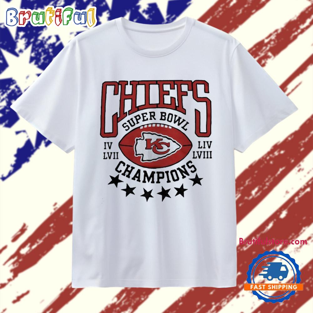 Kansas City Chiefs 4 Time Super Bowl Champions T Shirt