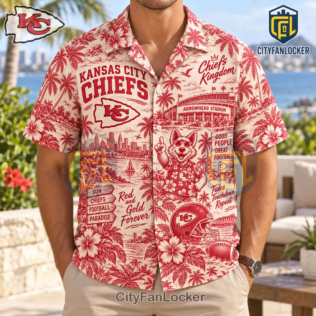 Kansas City Chiefs Arrowhead Stadium Hawaiian Shirt