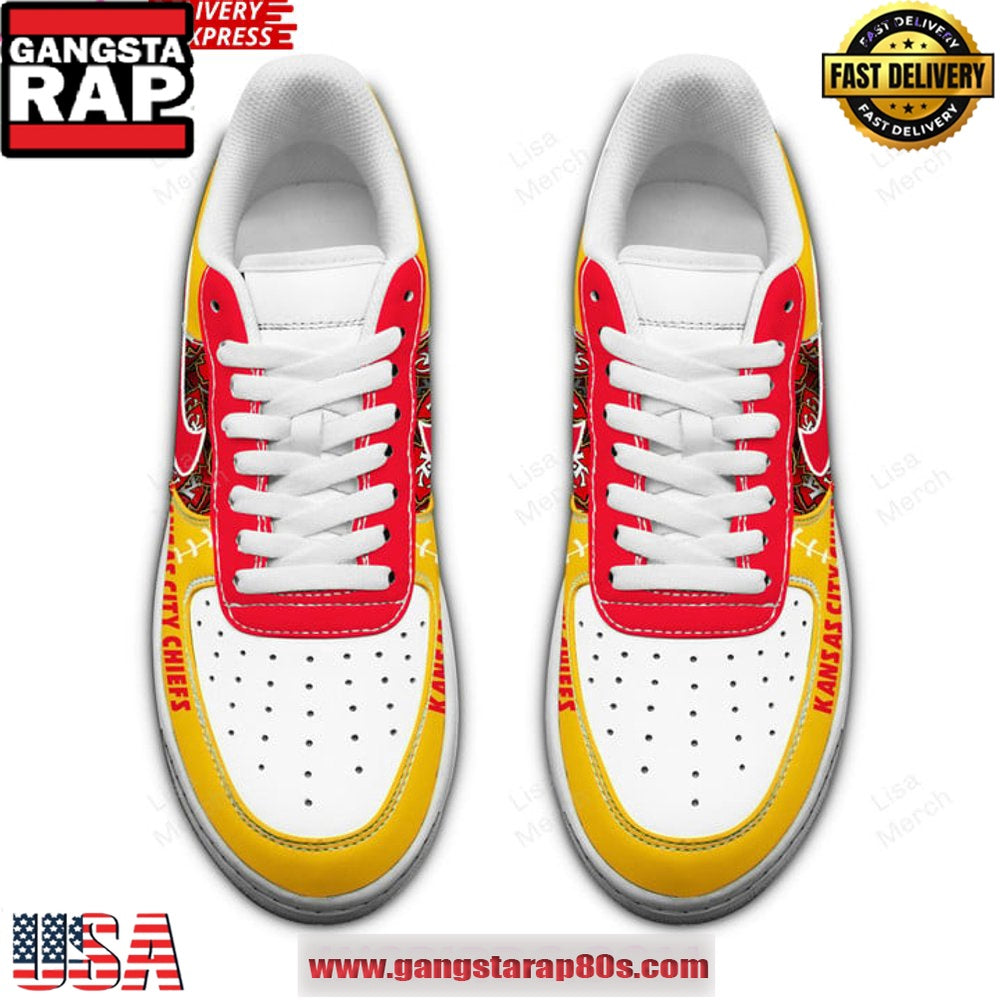 Kansas City Chiefs Go Chiefs Air Force 1 Running Sneakers Shoes