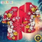 Kansas City Chiefs Hawaii Shirt Flower Aloha Shirt For Football Fans