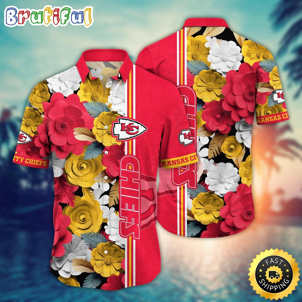 Kansas City Chiefs Hawaii Shirt Flower Laid Back Hawaiian Charm