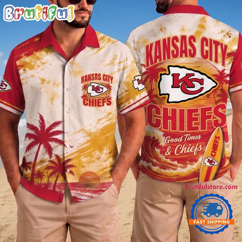 Kansas City Chiefs NFL Beach Vibes Team Summer Hawaiian Shirt