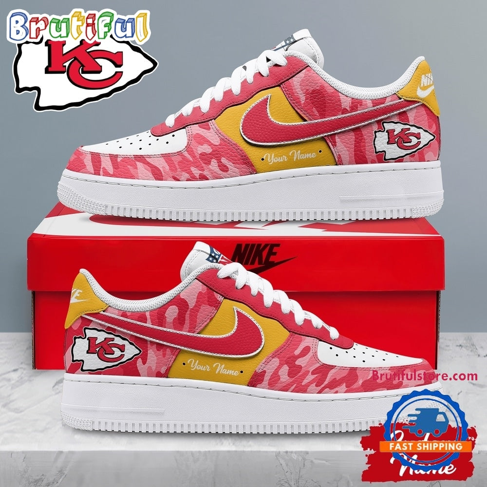Kansas City Chiefs NFL End Zone Energy Custom Air Force 1 Shoes Sneaker
