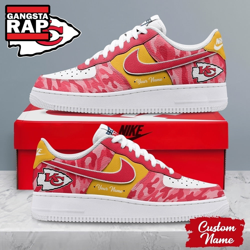 Kansas City Chiefs NFL End Zone Energy Custom Air Force 1 Shoes Sneaker