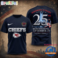 Kansas City Chiefs NFL Honoring 25 Years Remembering September 11 T Shirt