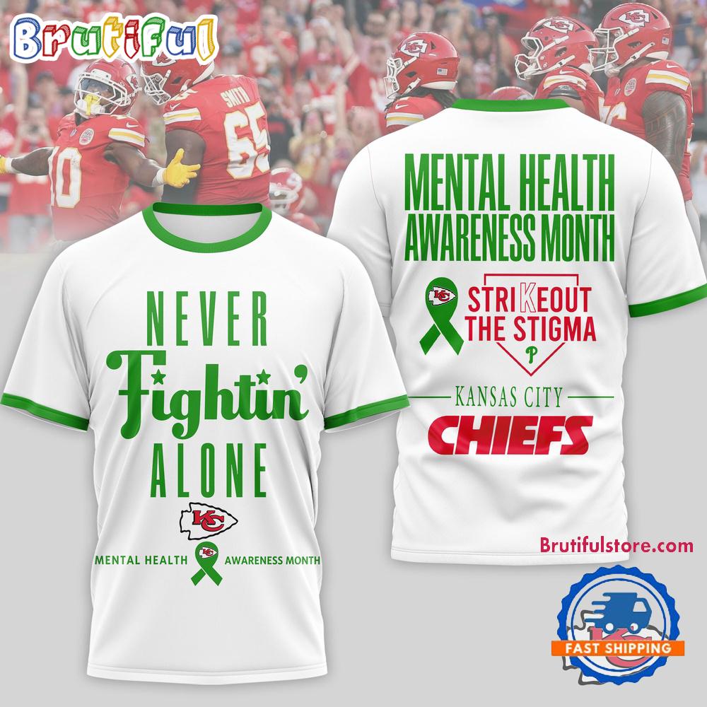 Kansas City Chiefs NFL Mental Health Awareness Month 3D T Shirt