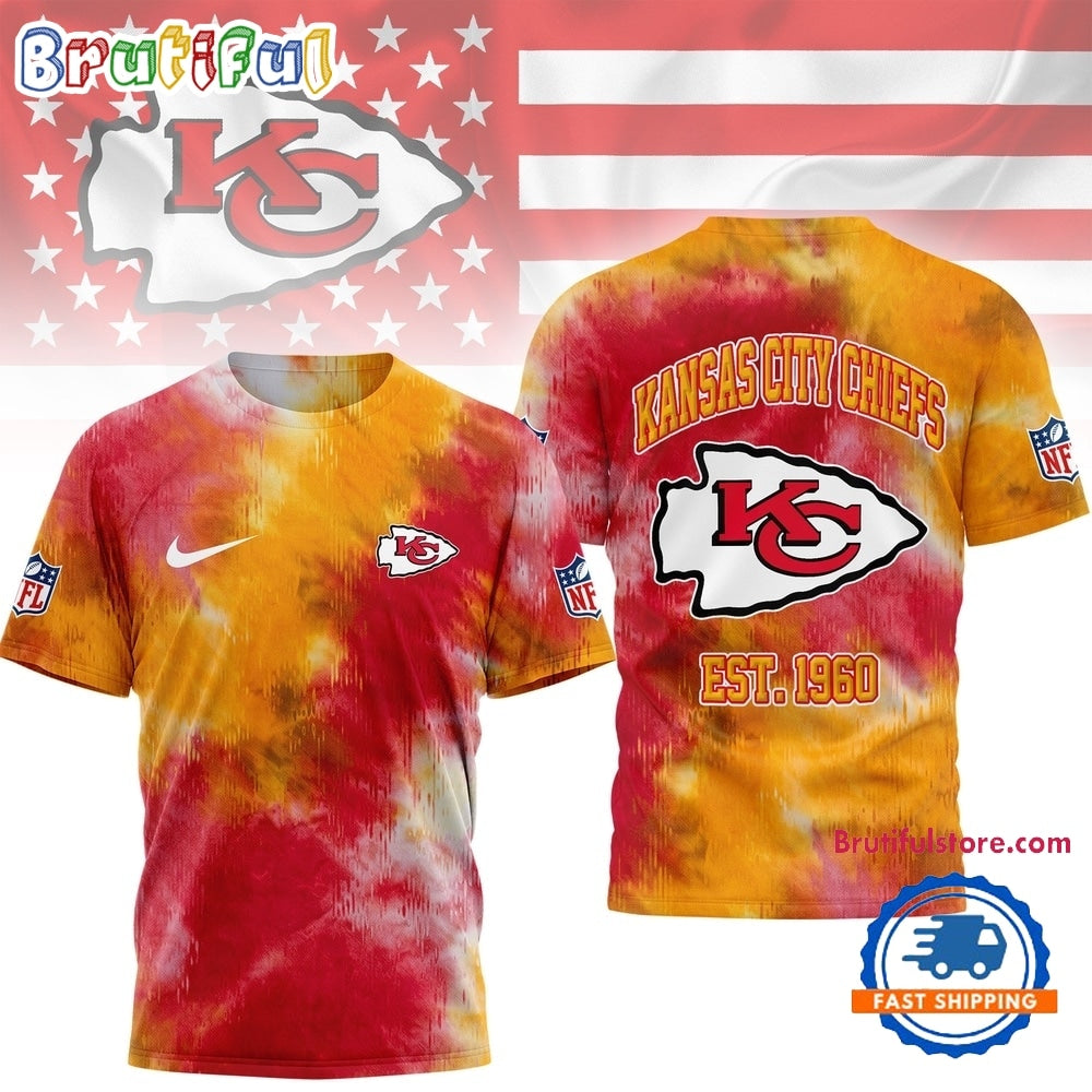 Kansas City Chiefs NFL Sunday Legends Tie Dye 3D Shirt