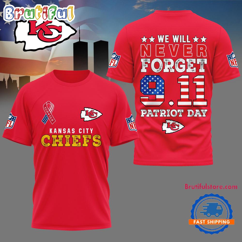 Kansas City Chiefs NFL We Will Never Forget 9 11 Patriot Day Limited 3D Shirt
