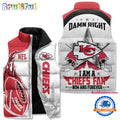 Kansas City Chiefs Sporty Mascot Design Sleeveless Puffer Jacket