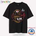 Kansas City Chiefs Super Bowl Lix Necklace Logo T Shirt