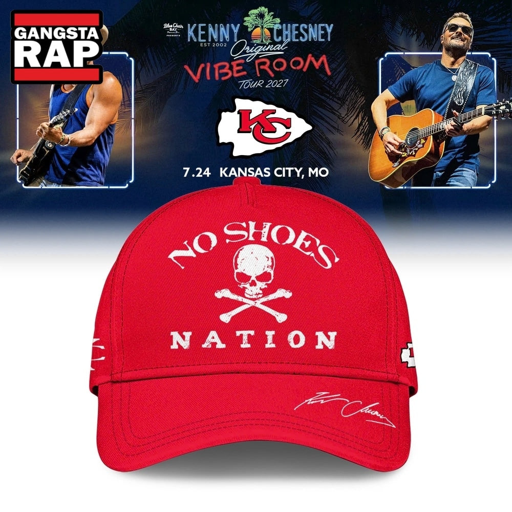 Kansas City Chiefs x Kenny Chesney The Original Vibe Room Tour 2027 Signature Cap, Trendy Music Baseball Cap