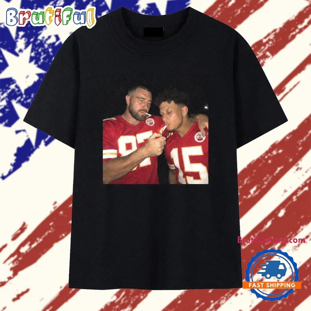 Kansas City Football Travis Kelce And Patrick Mahomes Vintage Graphic T Shirt