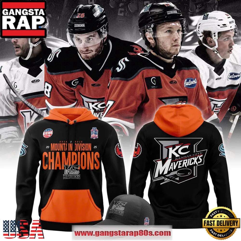Kansas City Mavericks Back to Back Mountain Division Champions Unisex Hoodie