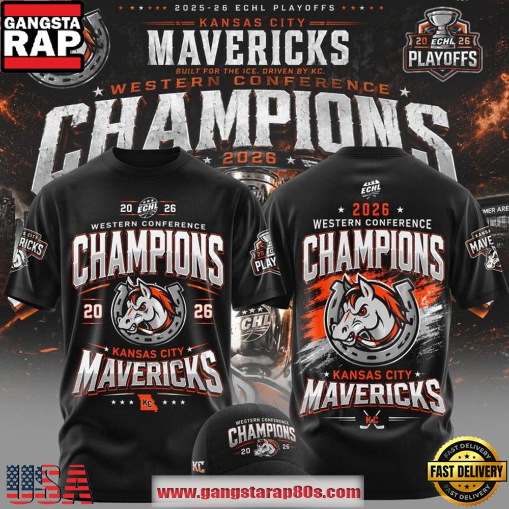 Kansas City Mavericks ECHL Western Conference Champions 2026 T Shirt