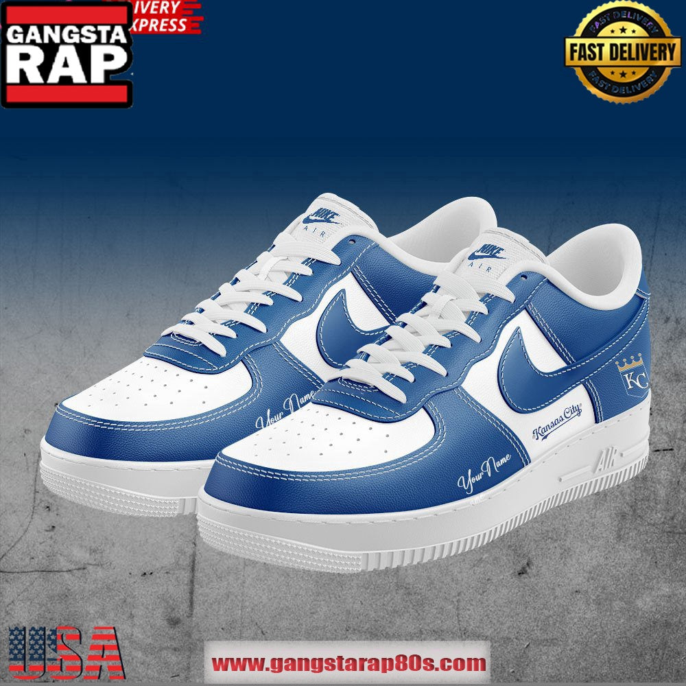 Kansas City Royals Custom Air Force 1 Running Sneakers Shoes