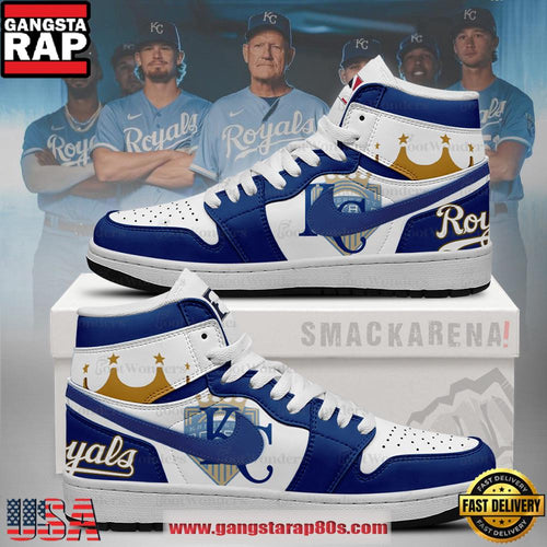 Kansas City Royals MLB Trending Sneakers Air Jordan 1 High Top Shoes
